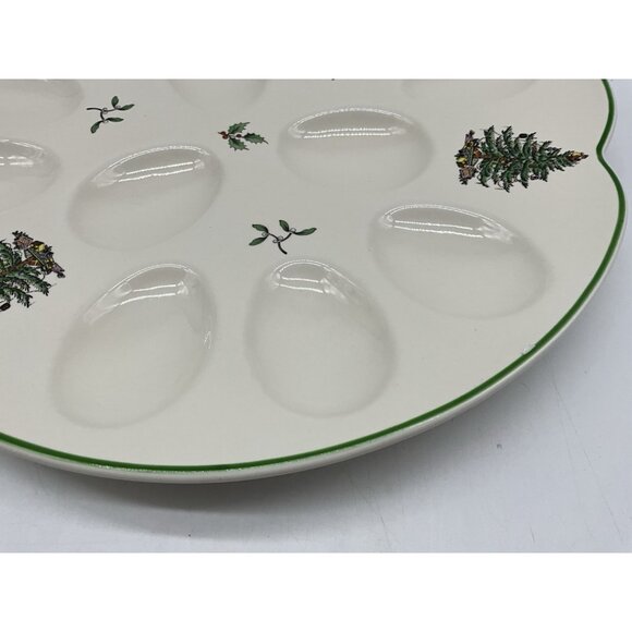 Spode Christmas Tree Devilled Egg Platter/Plate Christmas Serveware, Holiday - Picture 9 of 15